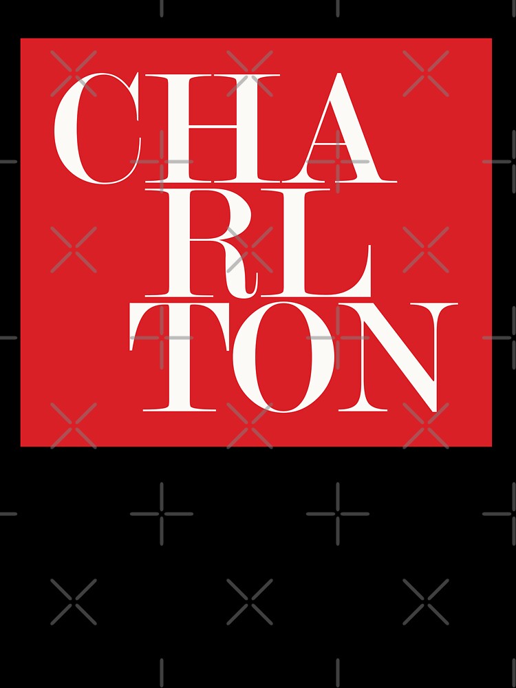 Charlton UK City (Red) Typography Minimalist Patriotic Travel Souvenir by kakarikihill