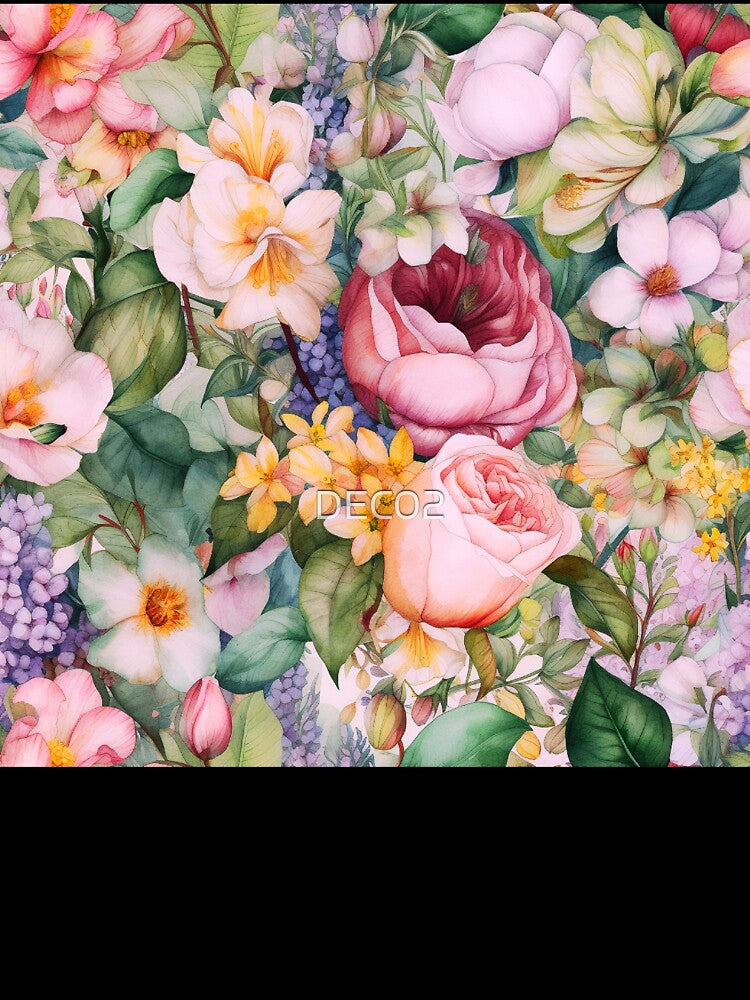 Angelic Fairytale Floral Pattern Designs In Soft Pink by DEC02