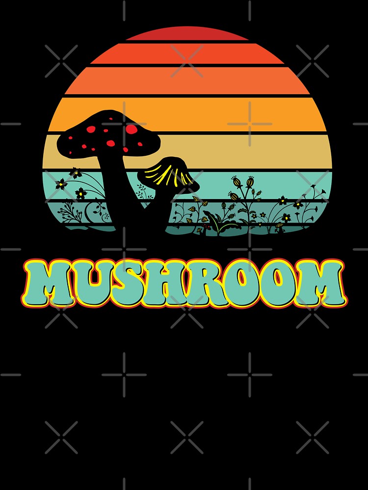 Mushroom Sunset, Silhouette of Psychedelic Nature - Mushroom by etoide