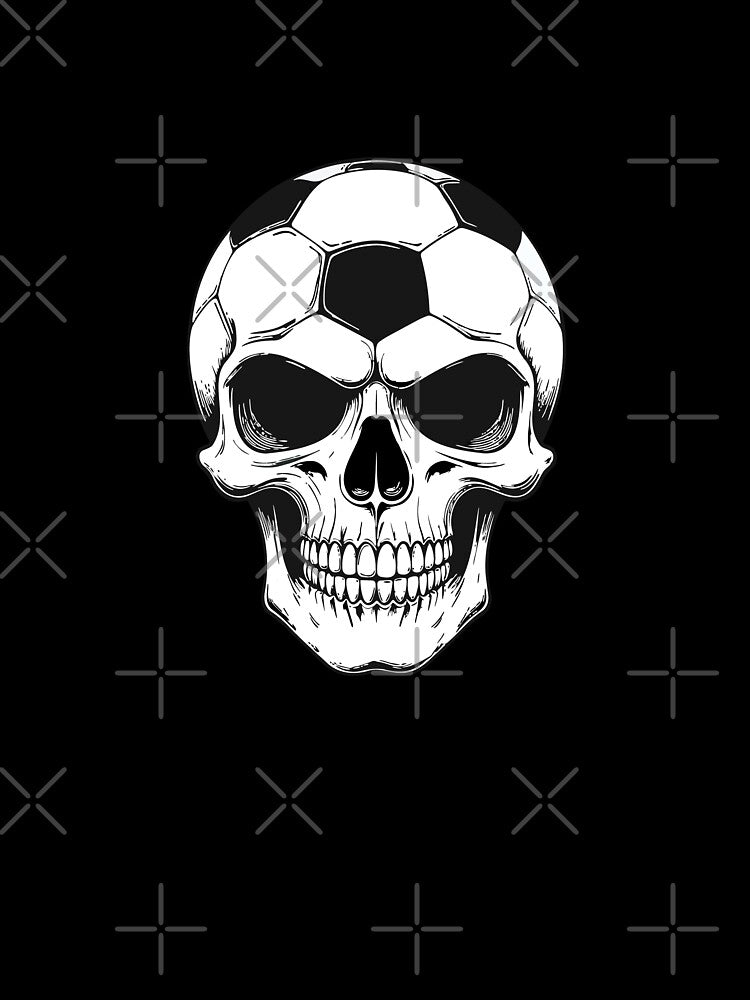 Soccer Skull in Goal Net - Dark Soccer Death Goal by SaltCreatives