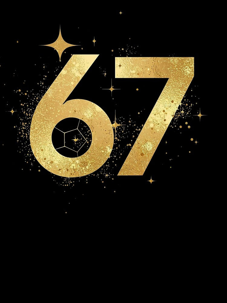67 Soccer Six Seven – Minimal Cosmic Line-Art Design for Soccer Fans by SaritaVerseArt