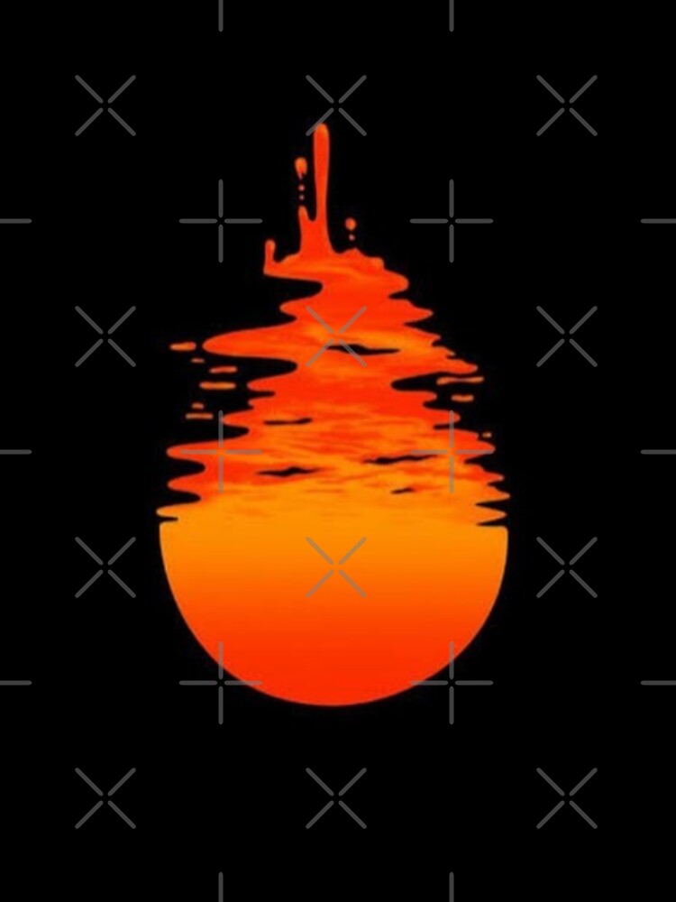 Orange Moon Liquid Art by adoredigitals