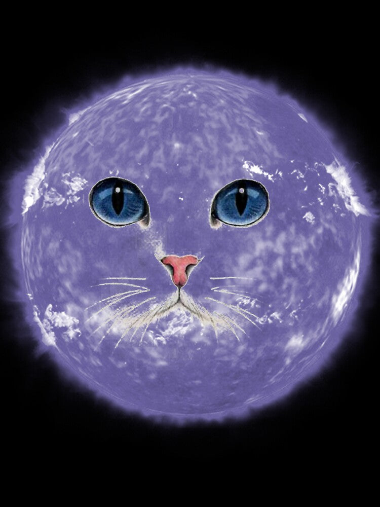 BLUE SUN CAT T-SHIRT by METAGOD POD