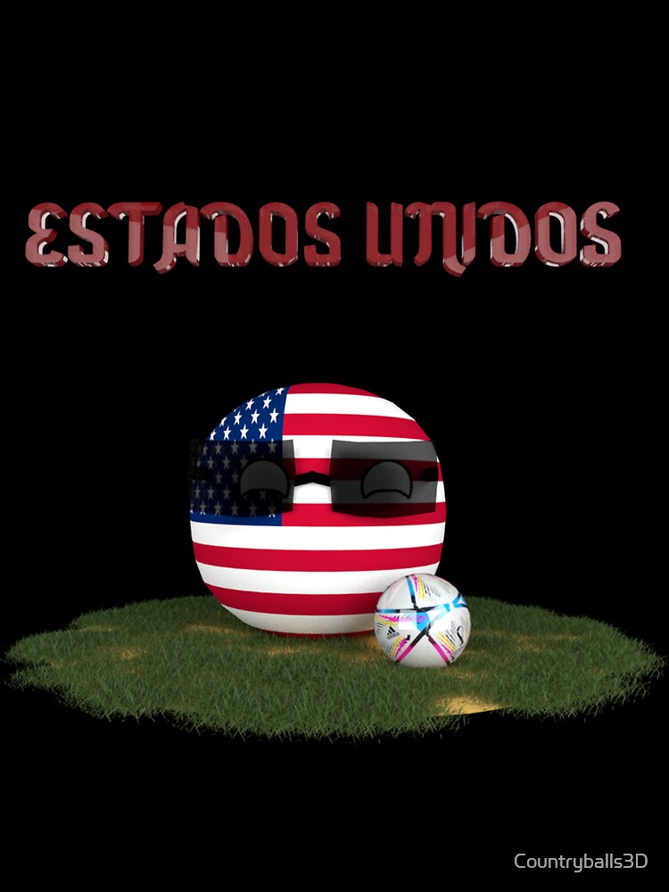 Flag United States World Cup Qatar 2022 by Countryballs3D