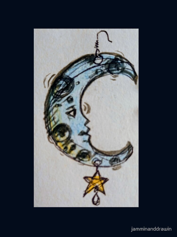 hanging moon by jamminanddrawin