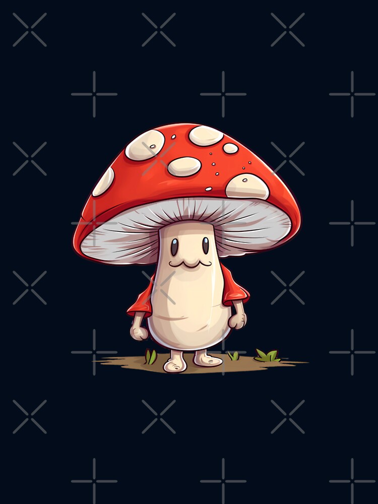 Smiling cute mushroom by sibunanick