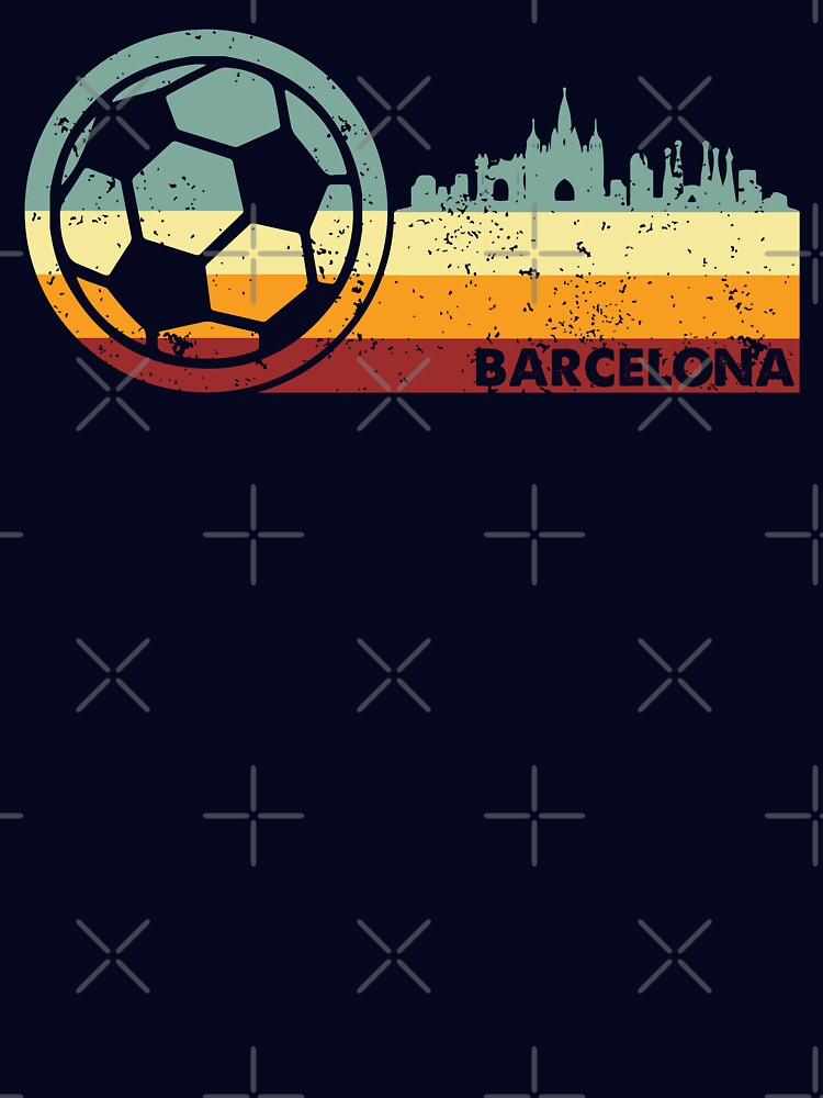 Barcelona Soccer - Vintage Retro by Whimsical  Thinker