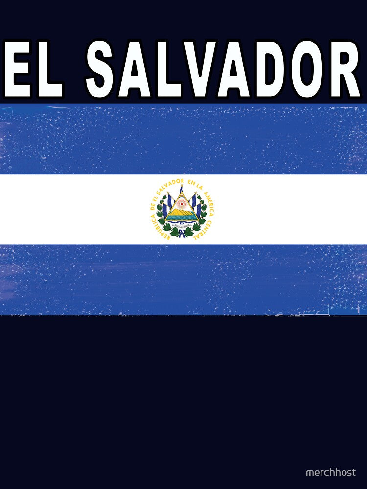 El Salvador Distressed Flag Game Team Design by merchhost