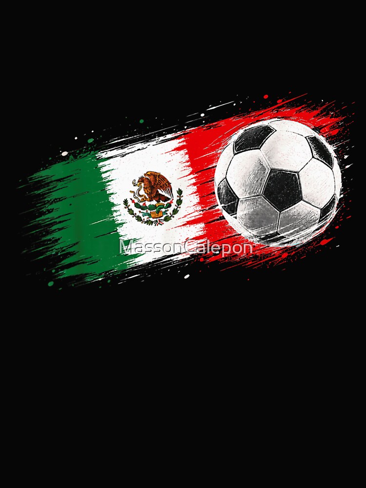 Mexico Flag Soccer Ball Grunge Splash World Cup Football Tournament by MassonCalepon