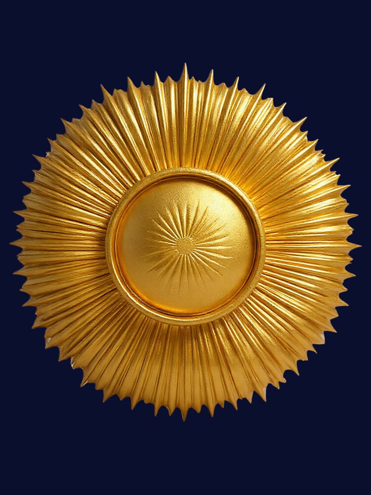 Golden Sunburst Medallion – Radiant Gold Rays by DIGPROF