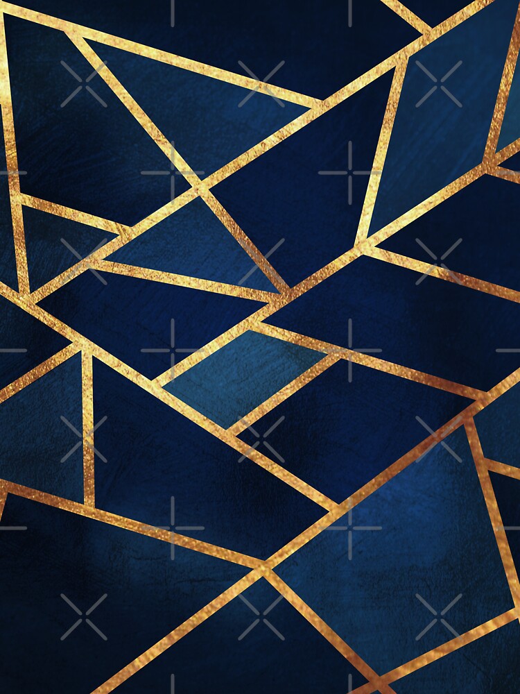 Navy Gold Stone Geometric by MA DESIGNS
