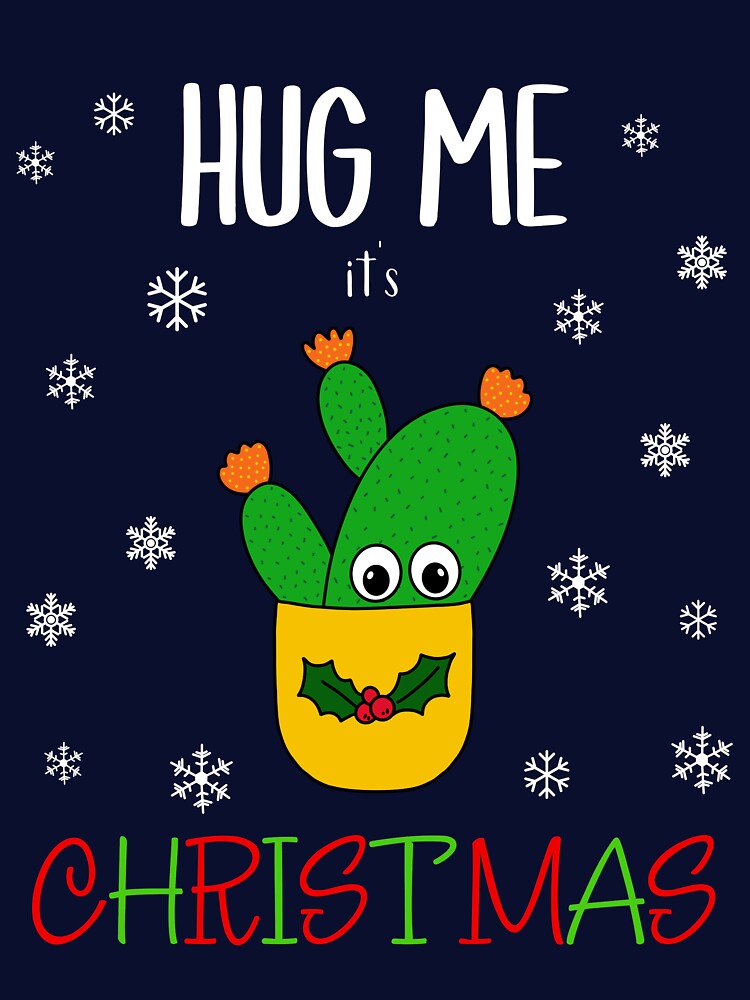 Hug Me It's Christmas - Opuntia Microdasys Cactus In Christmas Holly Pot by DreamCactus