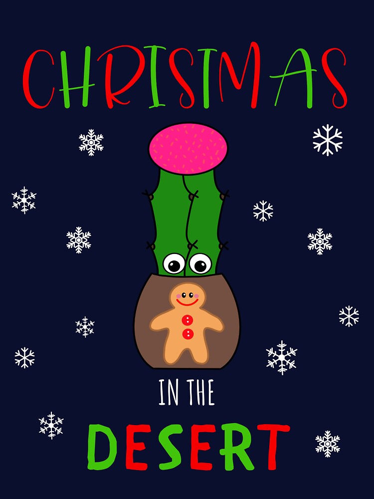 Christmas In The Desert - Hybrid Cactus In Gingerbread Man Pot by DreamCactus