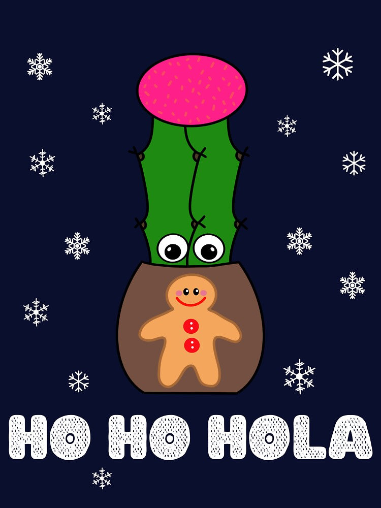 Ho Ho Hola - Hybrid Cactus In Gingerbread Man Pot by DreamCactus