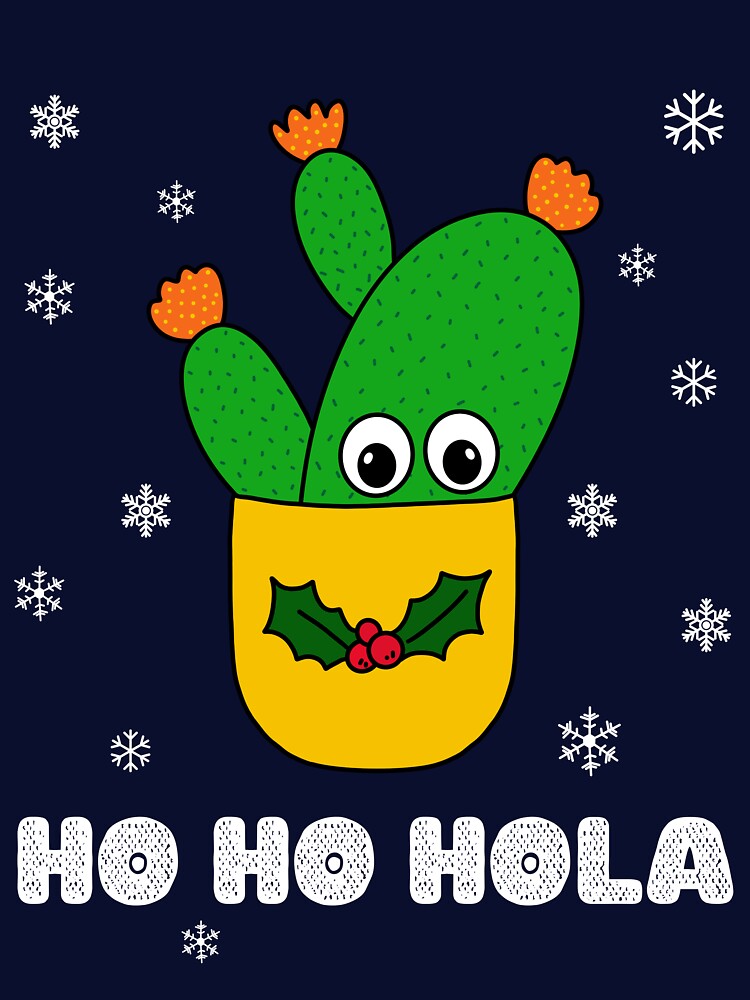 Ho Ho Hola - Opuntia Microdasys Cactus In Christmas Holly Pot by DreamCactus