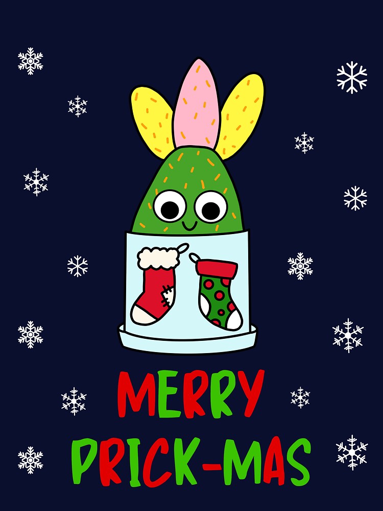 Merry Prick Mas - Hybrid Cactus In Christmas Themed Pot by DreamCactus