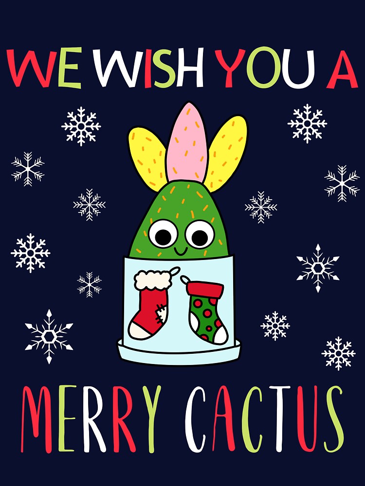 We Wish You A Merry Cactus - Hybrid Cactus In Christmas Themed Pot by DreamCactus