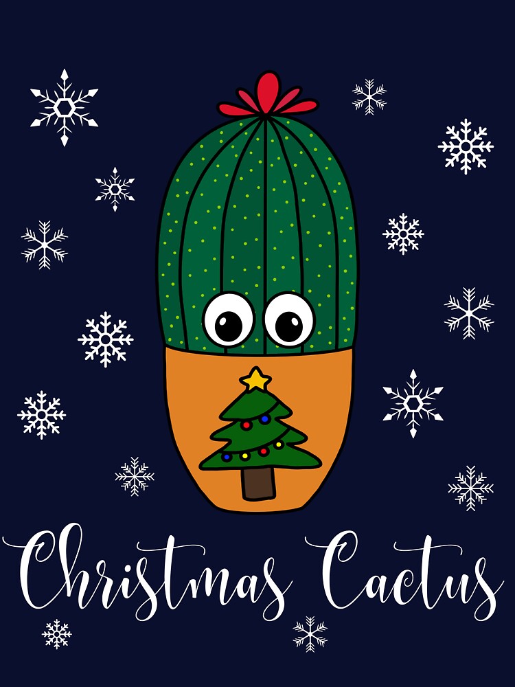 Christmas Cactus - Cactus In Christmas Tree Pot by DreamCactus