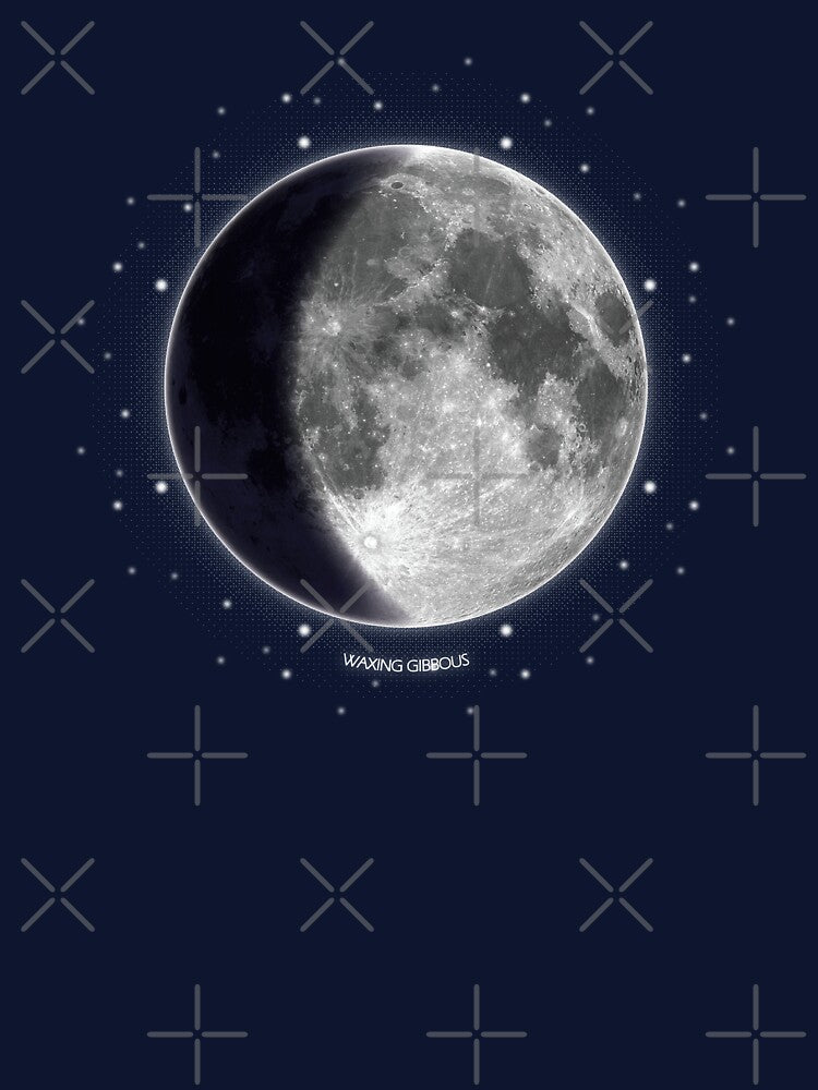Moon Phases - WAXING GIBBOUS MOON by sa9-art