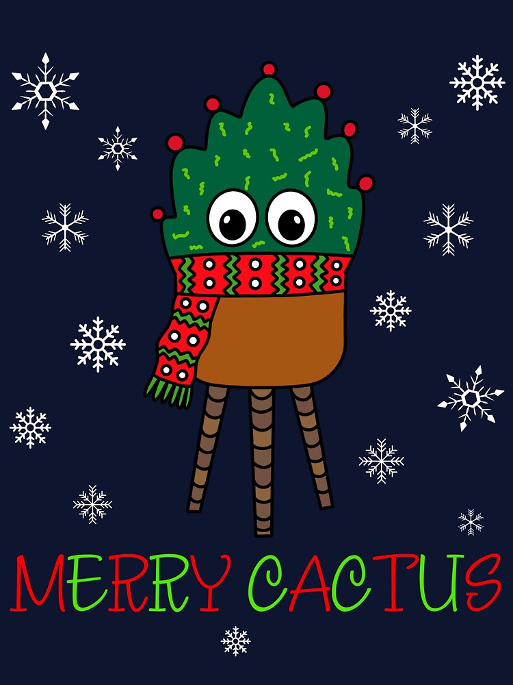 Merry Cactus - Christmas Cactus With Scarf by DreamCactus