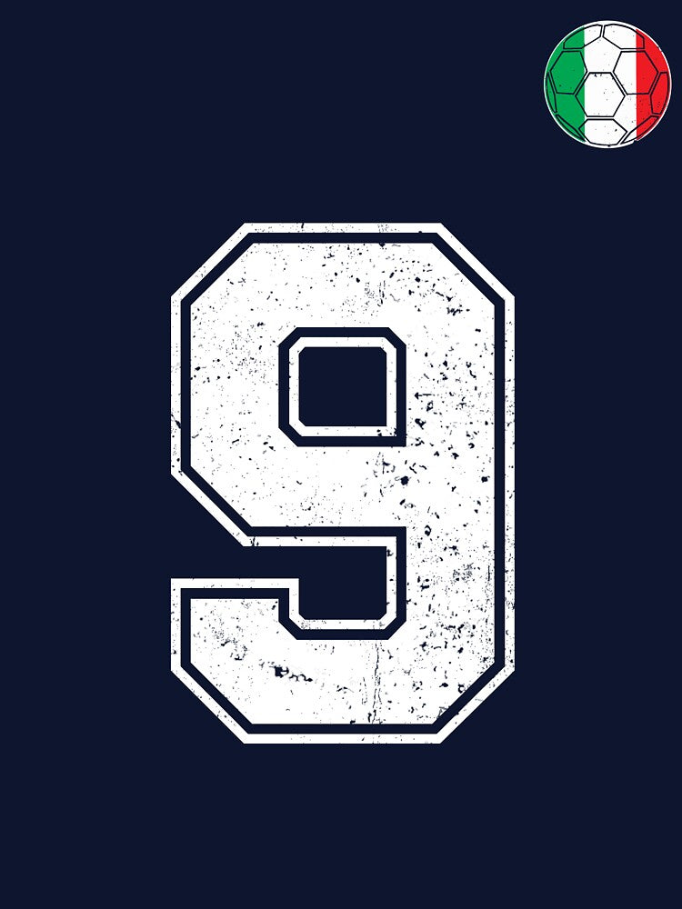 Italy Soccer Number 9 Vintage Sports Fan by RoyesButler