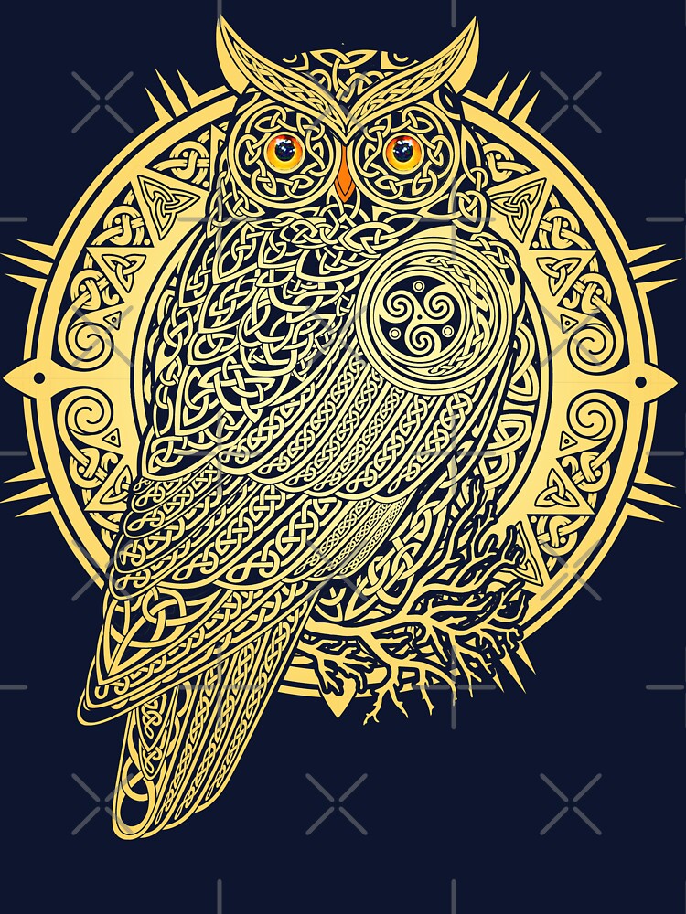 Celtic Owl T-Shirt by Johan Proud Blade