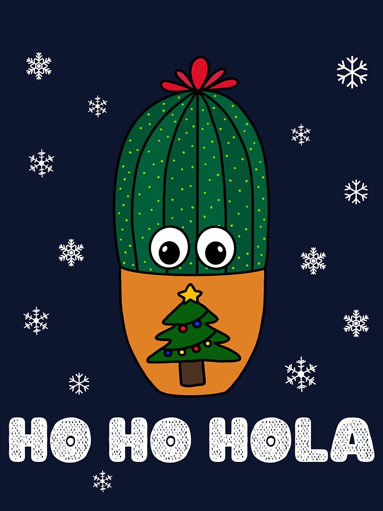 Ho Ho Hola - Cactus In Christmas Tree Pot by DreamCactus