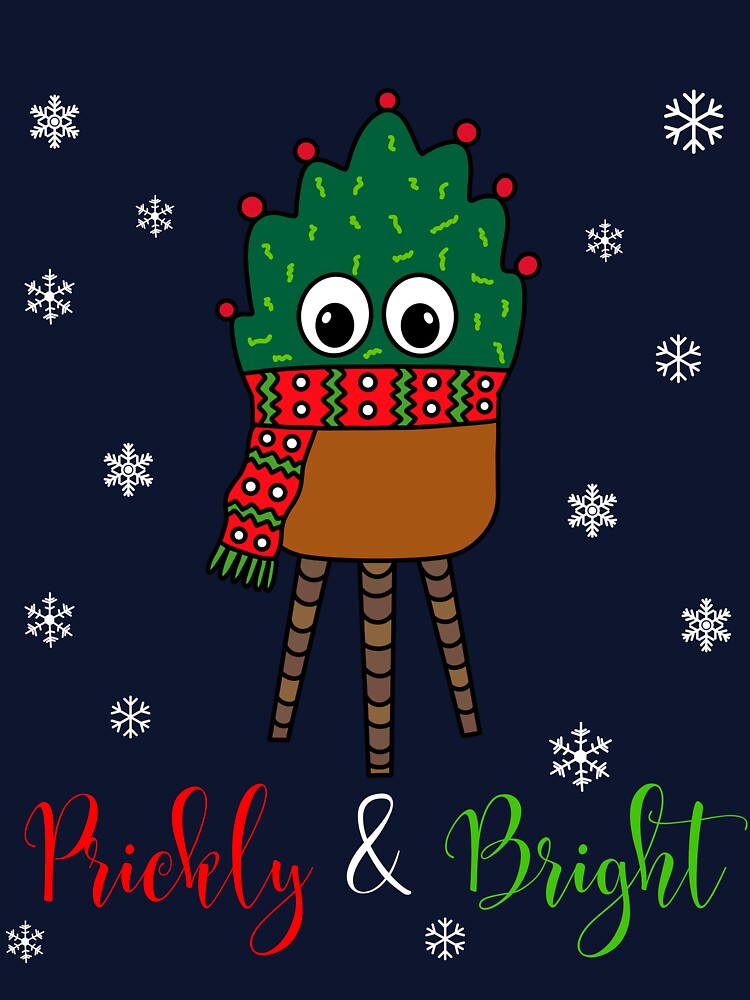 Prickly And Bright - Christmas Cactus With Scarf by DreamCactus