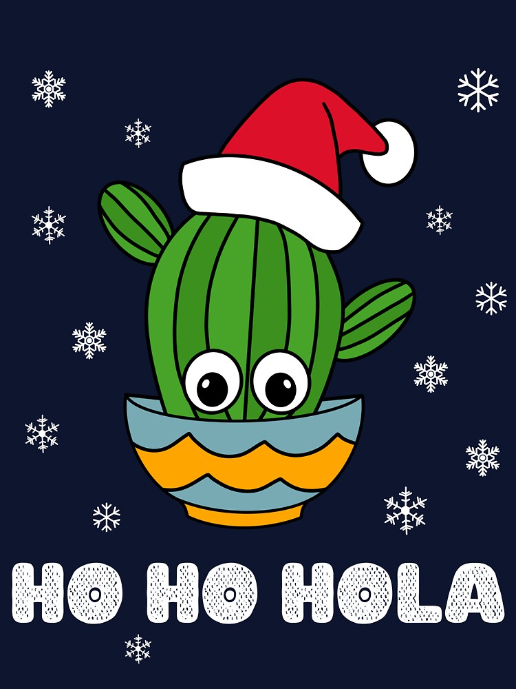 Ho Ho Hola - Cactus With A Santa Hat In A Bowl by DreamCactus