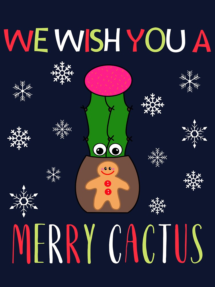 We Wish You A Merry Cactus - Hybrid Cactus In Gingerbread Man Pot by DreamCactus
