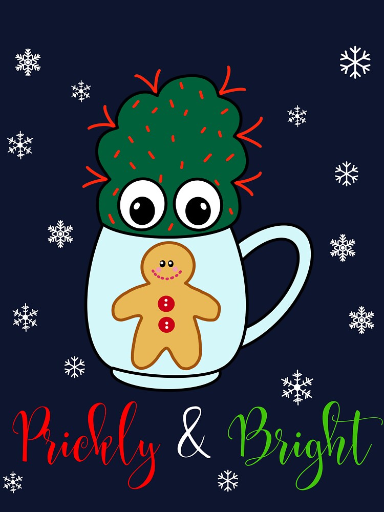 Prickly And Bright - Small Cactus With Red Spikes In Christmas Mug by DreamCactus