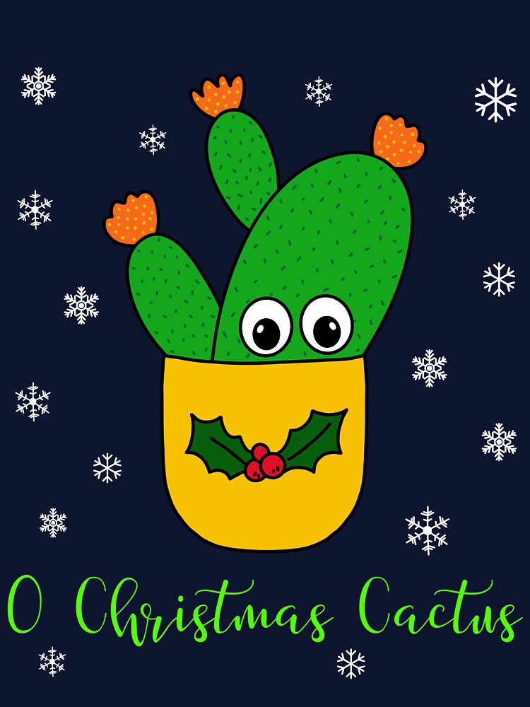 O Christmas Cactus - Opuntia Microdasys Cactus In Christmas Holly Pot by DreamCactus