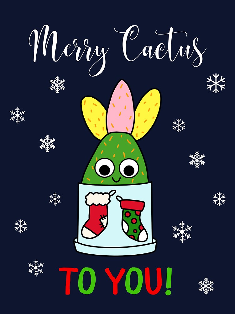 Merry Cactus To You - Hybrid Cactus In Christmas Themed Pot by DreamCactus