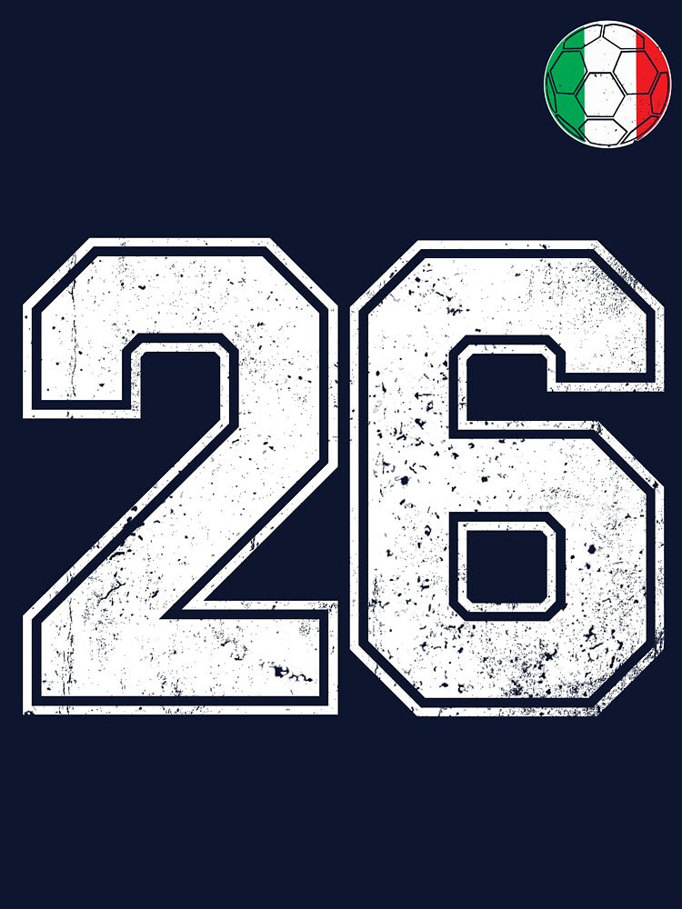 Italy Soccer Number 26 Vintage Sports Fan by RoyesButler