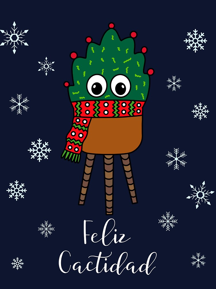 Feliz Cactidad - Christmas Cactus With Scarf by DreamCactus