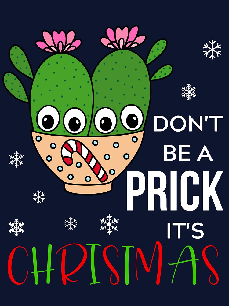 Don't Be A Prick It's Christmas - Cacti Couple In Christmas Candy Cane Bowl by DreamCactus