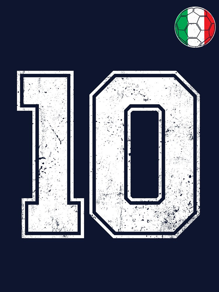 Italy Soccer Number 10 Vintage Sports Fan by RoyesButler