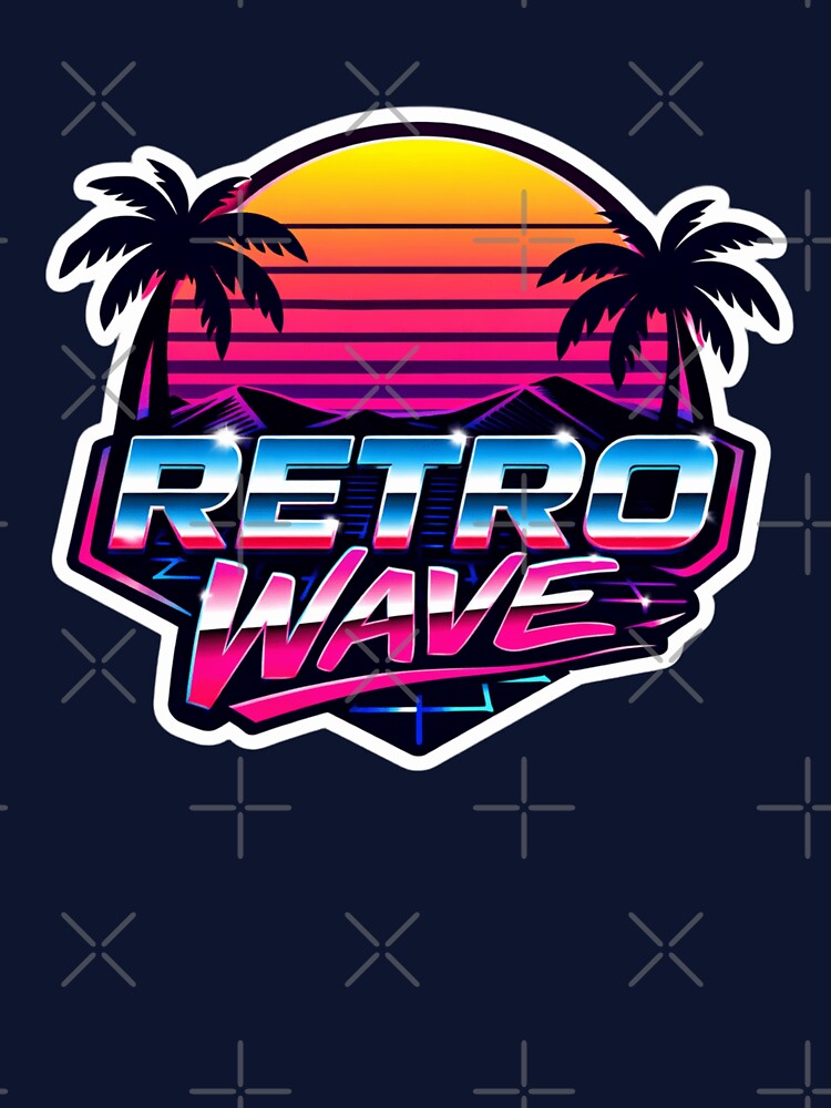 Retro Wave Vaporwave Sunset Palm Trees Neon 80s Aesthetic by craftedd