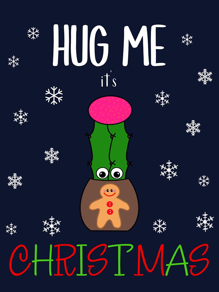 Hug Me It's Christmas - Hybrid Cactus In Gingerbread Man Pot by DreamCactus