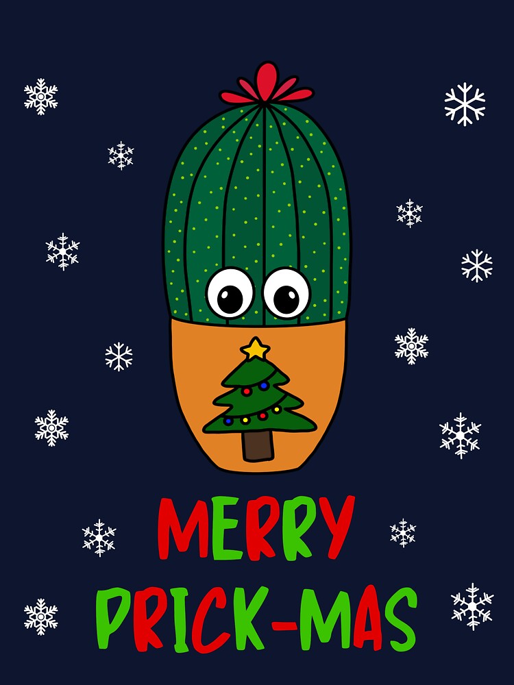 Merry Prick Mas - Cactus In Christmas Tree Pot by DreamCactus