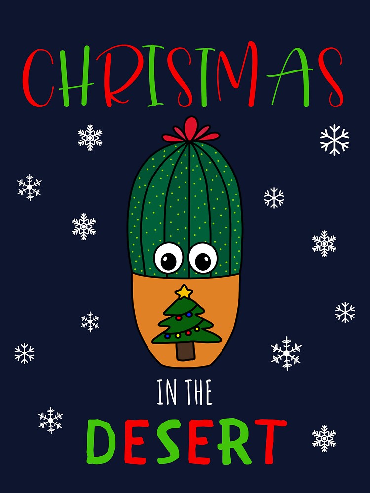 Christmas In The Desert - Cactus In Christmas Tree Pot by DreamCactus