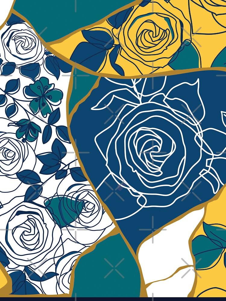 Single line rose floral pattern by urban-color