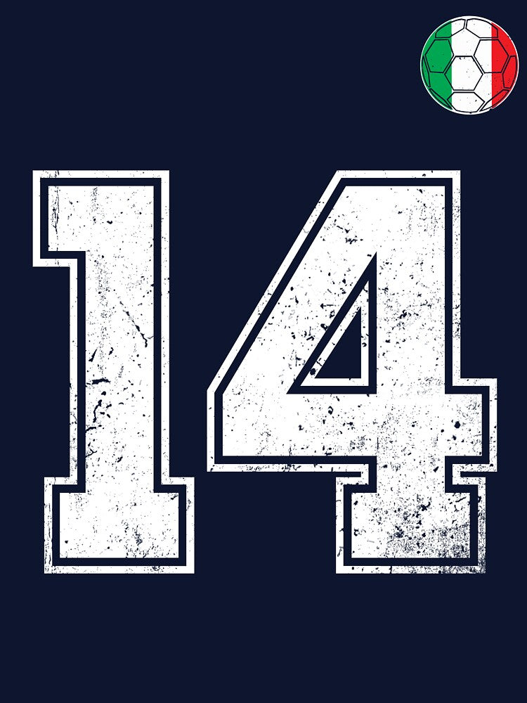 Italy Soccer Number 14 Vintage Sports Fan by RoyesButler