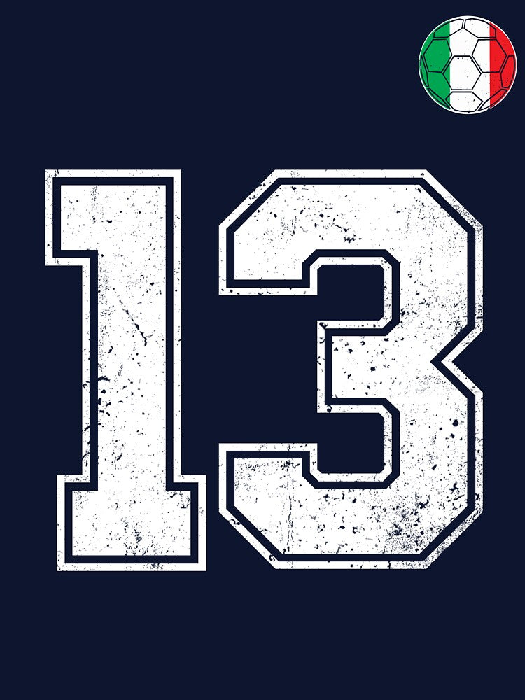 Italy Soccer Number 13 Vintage Sports Fan by RoyesButler
