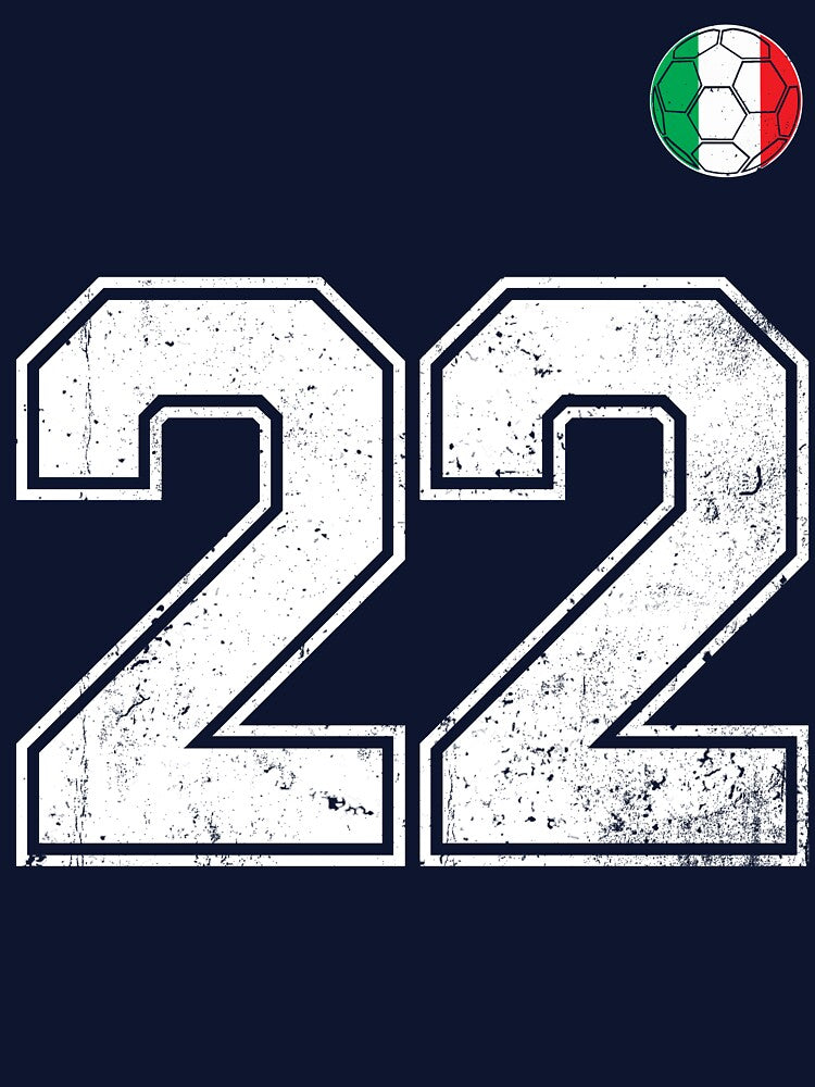 Italy Soccer Number 22 Vintage Sports Fan by RoyesButler