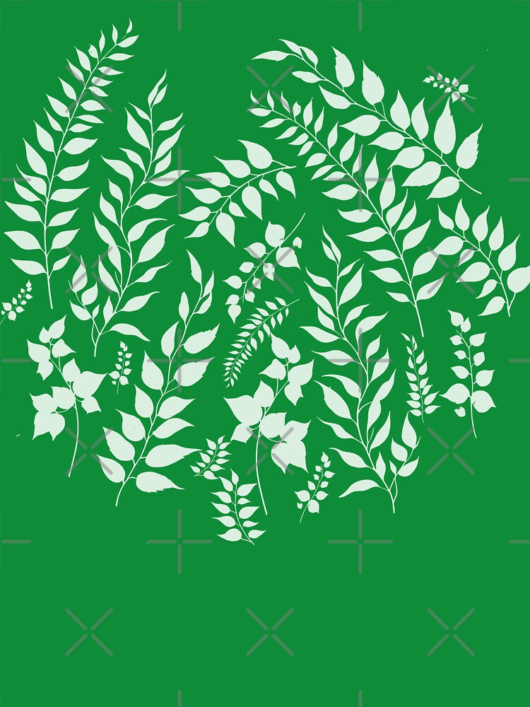 Greenery Botanical Print Sage and White by SilverPegasus