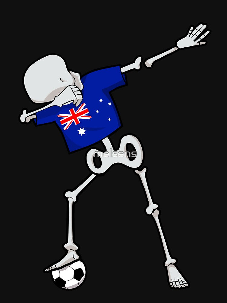 Dabbing Soccer Football Skeleton Australia by melsens