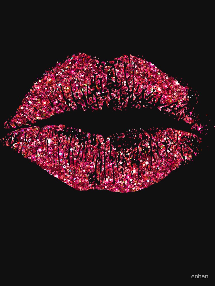 Stylish Red Glitter Lips by enhan