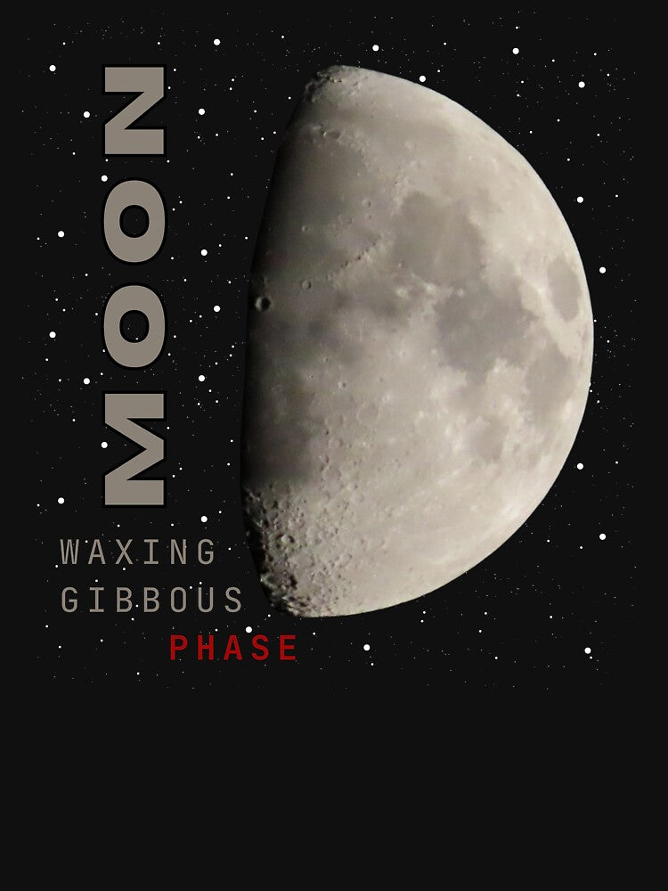 Moon Waxing Gibbous Phase by Go Karillo