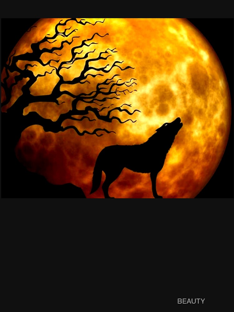 Moon wolf tree Art by BEAUTY ⭐⭐⭐⭐⭐